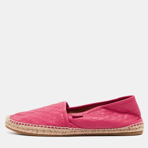 Gucci Pink Microguccissima Leather Espadrille Flats Size 39.5 - Gucci - Modalova