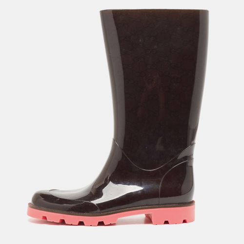 Gucci Black GG Rubber Rain Boots Size 41 - Gucci - Modalova