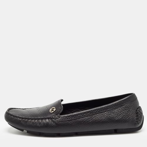 Gucci Black Leather Slip On Loafers Size 39 - Gucci - Modalova