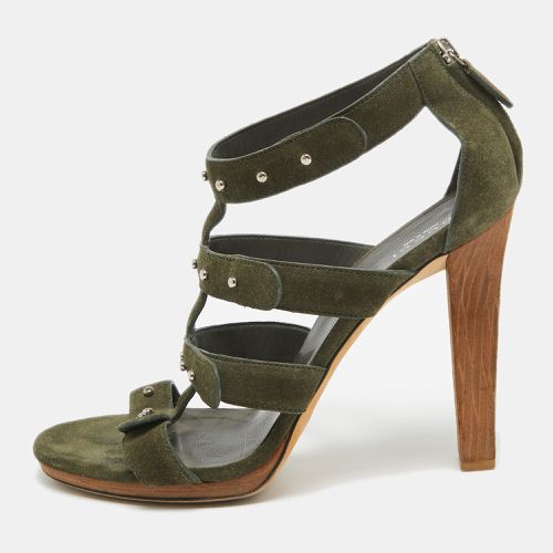 Gucci Green Suede Gladiator Ankle Sandals Size 40.5 - Gucci - Modalova