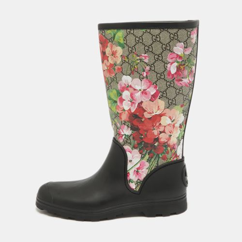 Gucci Multicolor Canvas and Rubber Floral Riding Boots Size 41 - Gucci - Modalova