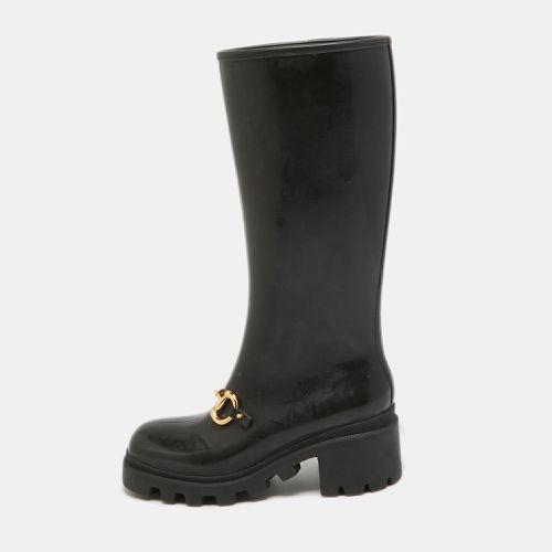 Gucci Black Rubber Horsebit Rain Boots Size 40 - Gucci - Modalova