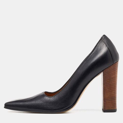 Gucci Black Leather Sqaure Toe Block Heel Pumps Size 38 - Gucci - Modalova