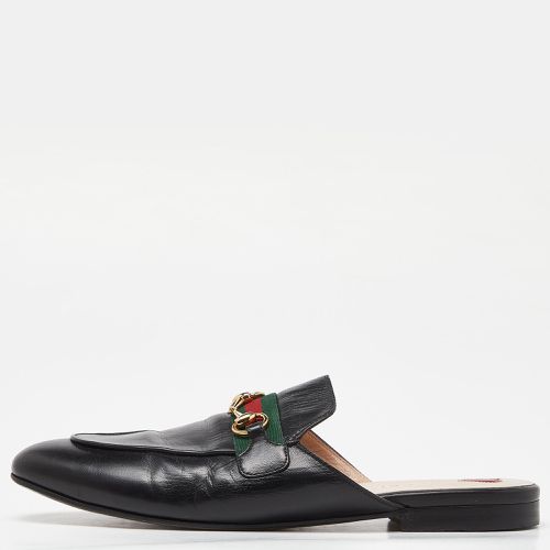 Gucci Black Leather Princetown Horsebit Flat Mules Size 40.5 - Gucci - Modalova