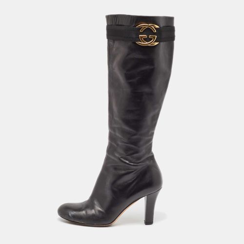 Gucci Black Leather Sukey Knee Length Boots Size 38 - Gucci - Modalova