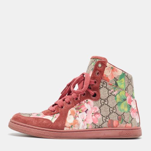 Gucci Multicolor GG Floral Canvas And Suede Leather High Top Sneakers Size 35.5 - Gucci - Modalova