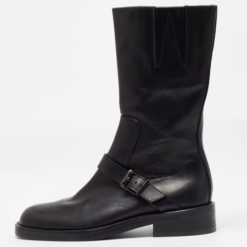 Gucci Black Leather Buckle Detail Mid Calf Boots Size 35.5 - Gucci - Modalova