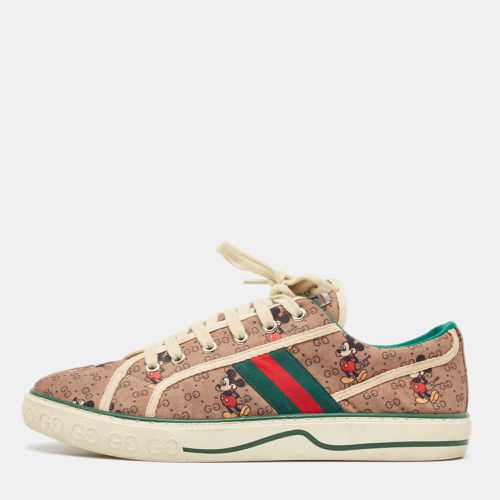 Gucci Brown Canvas Tennis 1977 Lace Up Sneakers Size 40 - Gucci - Modalova