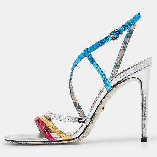 Gucci Multicolor Sequins and Leather Strappy Sandals Size 38.5 - Gucci - Modalova