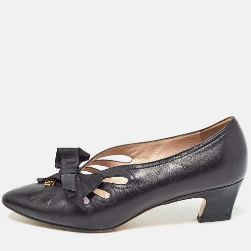 Leather Cut Out Detail GG Bow Pumps Size 39 - Gucci - Modalova