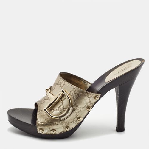 Gucci Gold Guccissima Leather Icon Bit Clogs Size 40 - Gucci - Modalova