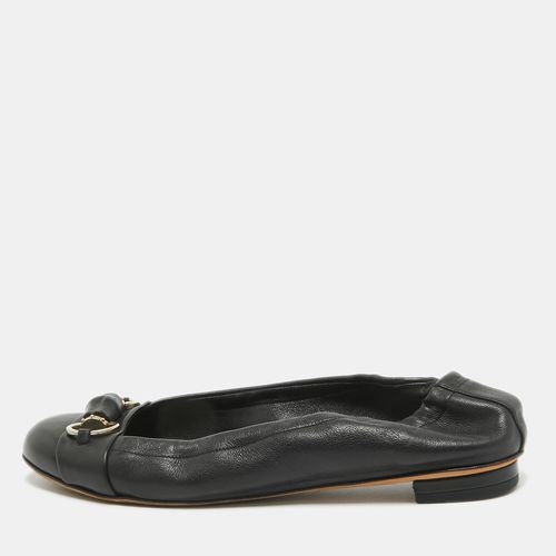 Gucci Black Leather Horsebit Ballet Flats Size 37 - Gucci - Modalova