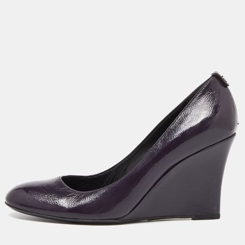 Gucci Purple Patent Leather Wedge Pumps Size 38 - Gucci - Modalova