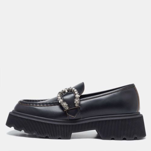 Gucci Black Leather Dionysus Accent Platform Loafers Size 40 - Gucci - Modalova