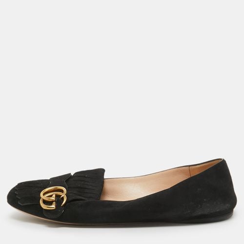 Gucci Black Suede GG Marmont Fringe Ballet Flats Size 40 - Gucci - Modalova