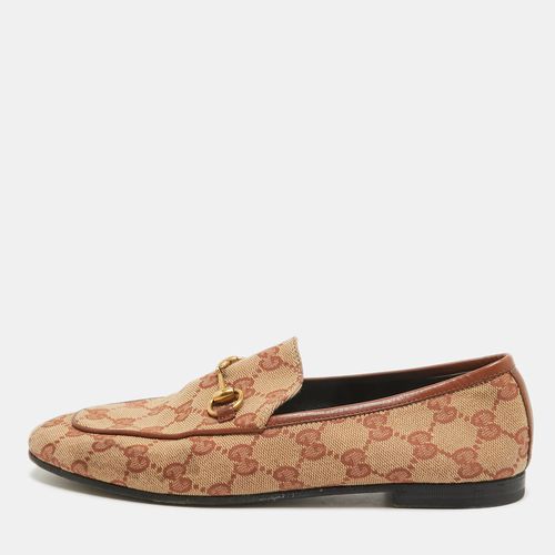 Gucci Beige/Brown GG Canvas Jordaan Loafers Size 36.5 - Gucci - Modalova