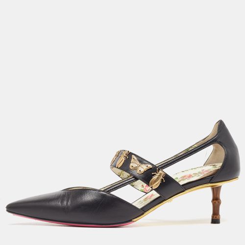 Gucci Black Leather Slip On Pumps Size 38.5 - Gucci - Modalova