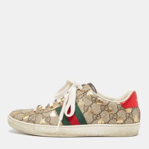 Gucci Brown GG Supreme Canvas Bee Ace Sneakers Size 36 - Gucci - Modalova