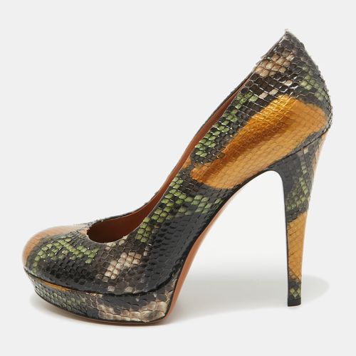 Gucci Multicolor Python Betty Platform Pumps Size 38 - Gucci - Modalova