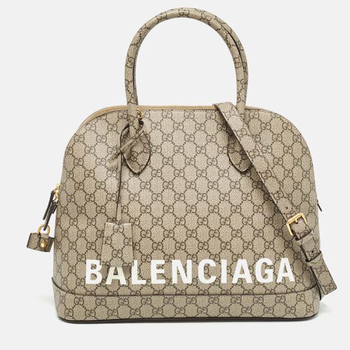 Gucci x Balenciaga Beige GG Supreme Canvas Medium The Hacker Project Ville Satchel - Gucci x Balenciaga - Modalova