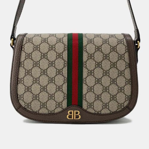 Gucci x Balenciaga Beige/Brown Canvas and Leather The Hacker Project BB Supreme Ophidia Messenger Bag - Gucci x Balenciaga - Modalova