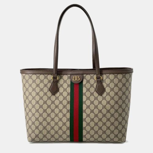 Gucci x Balenciaga Beige/Brown Canvas and Leather The Hacker Project Tote Bag - Gucci x Balenciaga - Modalova