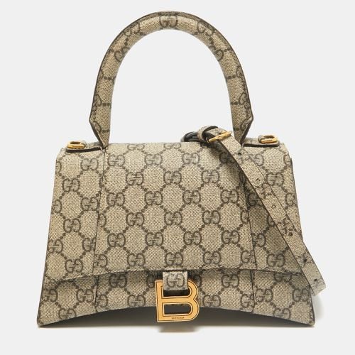 Gucci x Balenciaga Beige GG Supreme Canvas Hourglass Top Handle Bag - Gucci x Balenciaga - Modalova