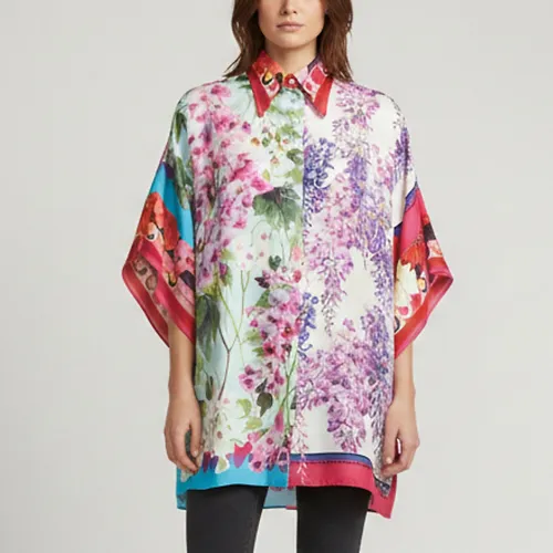 Floral Print Silk Satin Blouse M - Dolce & Gabbana - Modalova