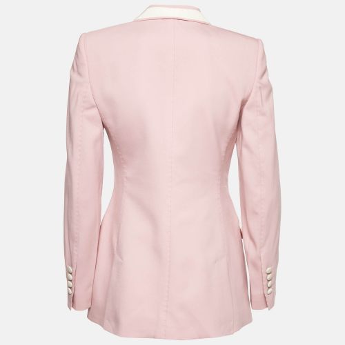 Wool Blend Contrast Trim Tailored Blazer S - Dolce & Gabbana - Modalova