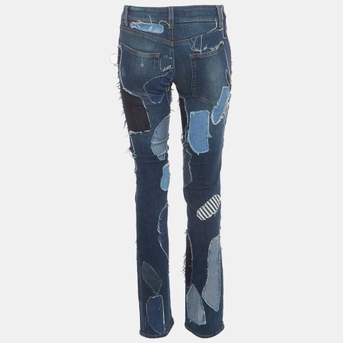 Patchwork Denim Straight Leg Jeans S/Waist 27" - Dolce & Gabbana - Modalova
