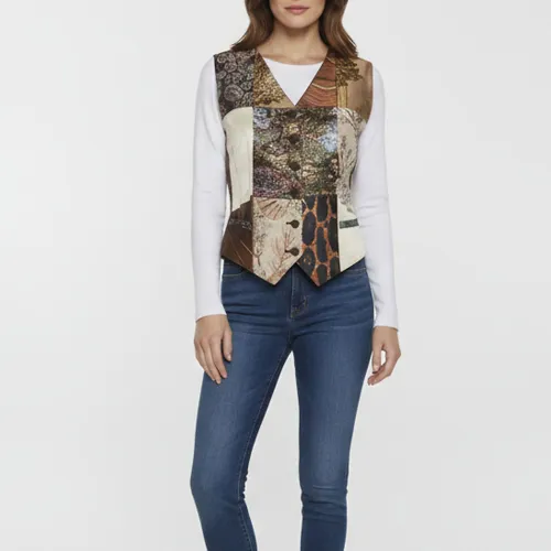 Satin and Jacquard Patchwork Vest M - Dolce & Gabbana - Modalova