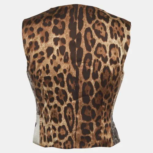 Satin and Jacquard Patchwork Vest M - Dolce & Gabbana - Modalova