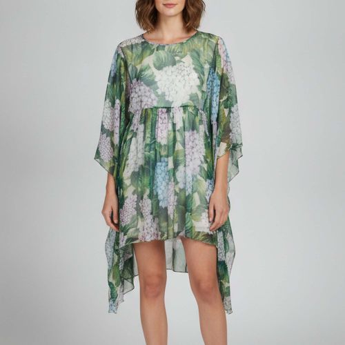 Hydrangea Print Asymmetrical Mini Dress S - Dolce & Gabbana - Modalova