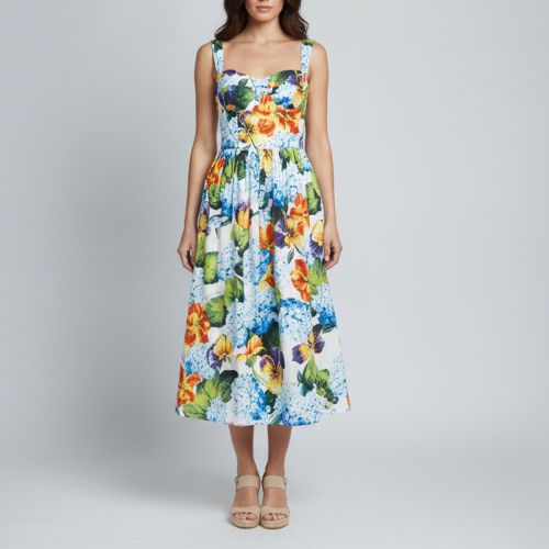 Hydrangea Print Poplin Midi Dress M - Dolce & Gabbana - Modalova