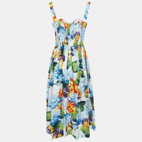 Hydrangea Print Poplin Midi Dress M - Dolce & Gabbana - Modalova
