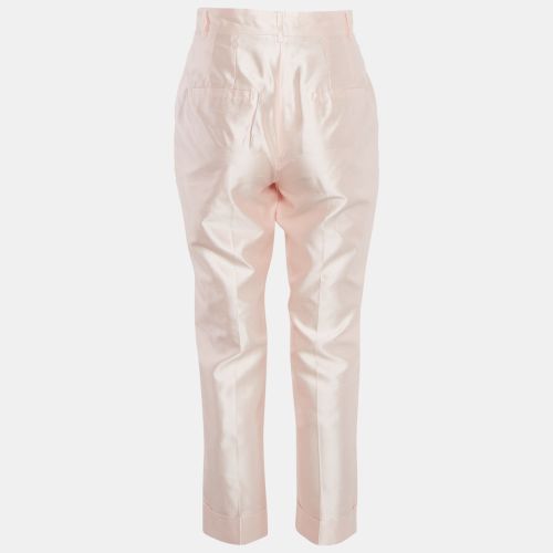 Slub Silk Cropped Pants S - Dolce & Gabbana - Modalova