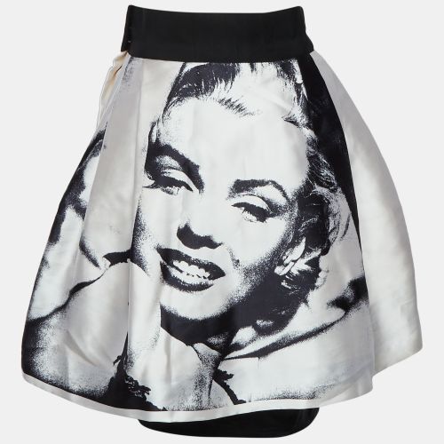Black Marilyn Monroe Print Silk Flared Skirt S - Dolce & Gabbana - Modalova