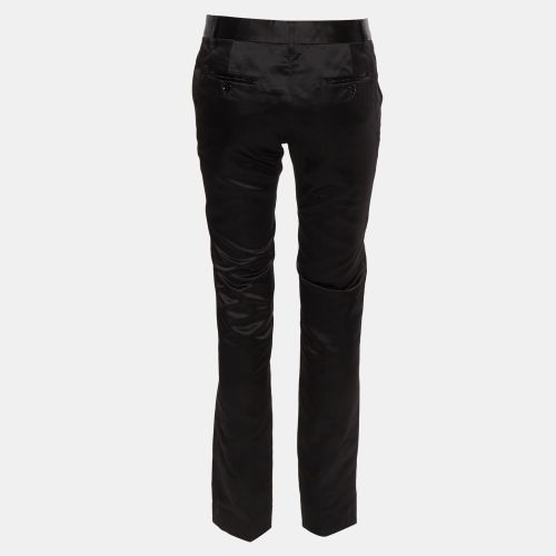 Silk Satin Regular Fit Trousers S - Dolce & Gabbana - Modalova