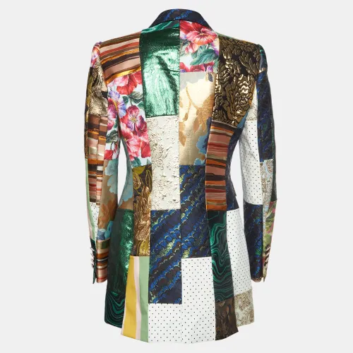 Jacquard Patch Work Single Breasted Blazer M - Dolce & Gabbana - Modalova