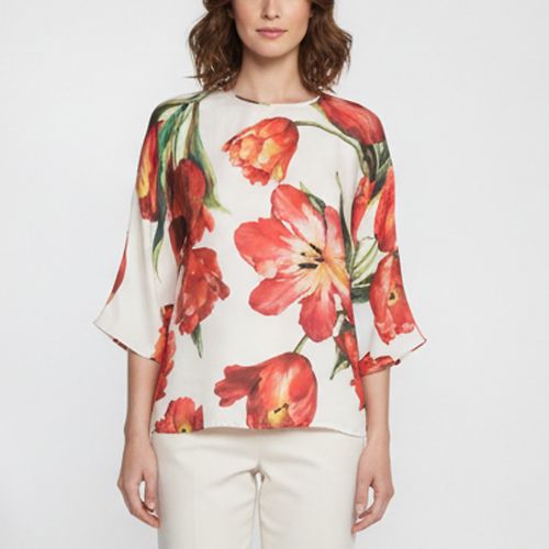Silk Floral Printed Blouse S - Dolce & Gabbana - Modalova