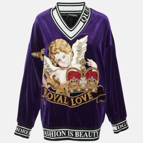 Royal Love Embroidered Oversize Sweatshirt M - Dolce & Gabbana - Modalova