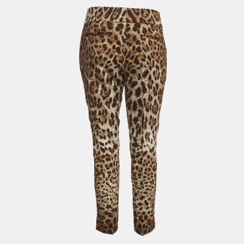 Leopard Print Jacquard Regular Fit Pants M - Dolce & Gabbana - Modalova