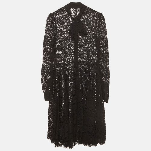 Lace Button Down Midi Dress S - Dolce & Gabbana - Modalova