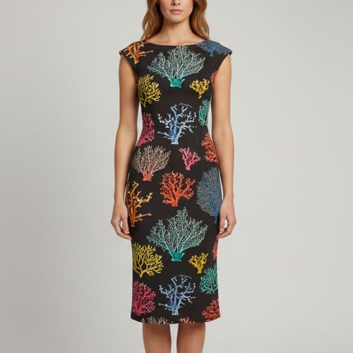 Printed Stretch Cotton Sleeveless Midi Dress S - Dolce & Gabbana - Modalova