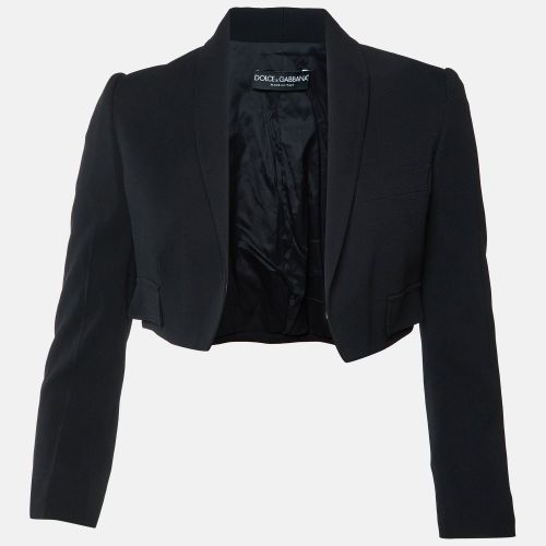 Crepe Open Front Cropped Blazer S - Dolce & Gabbana - Modalova