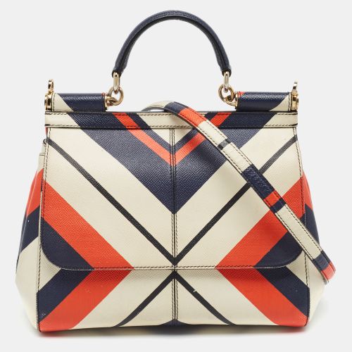 Miss Sicily Medium Printed Leather Top Handle Bag - Dolce & Gabbana - Modalova