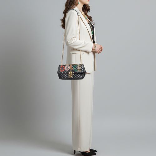 Lucia Studded Quilted Leather Shoulder Bag - Dolce & Gabbana - Modalova
