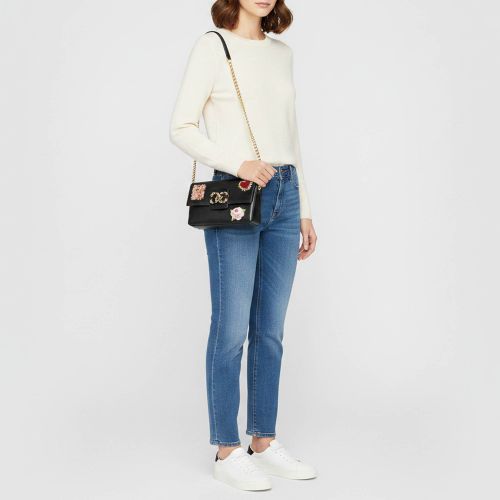 DG Millennials Patch Embellished Lizard Embossed Leather Shoulder Bag - Dolce & Gabbana - Modalova