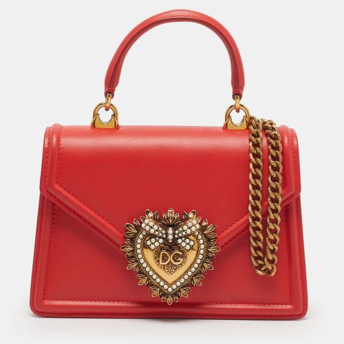 Devotion Small Leather Top Handle Bag - Dolce & Gabbana - Modalova