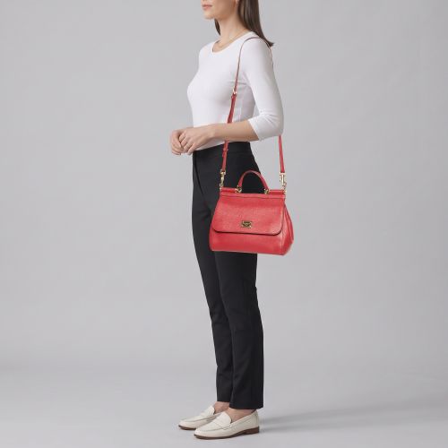 Miss Sicily Medium Leather Top Handle Bag - Dolce & Gabbana - Modalova
